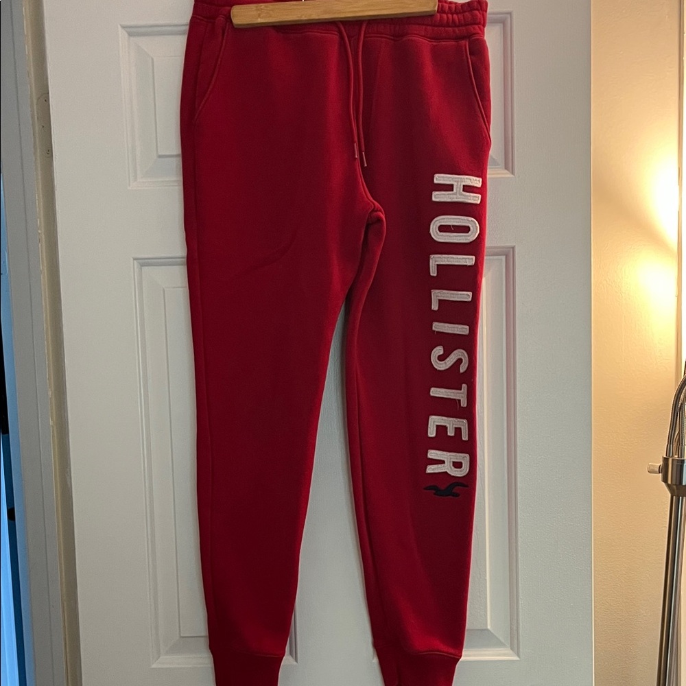Hollister Kids Red Sweatpants with Logo